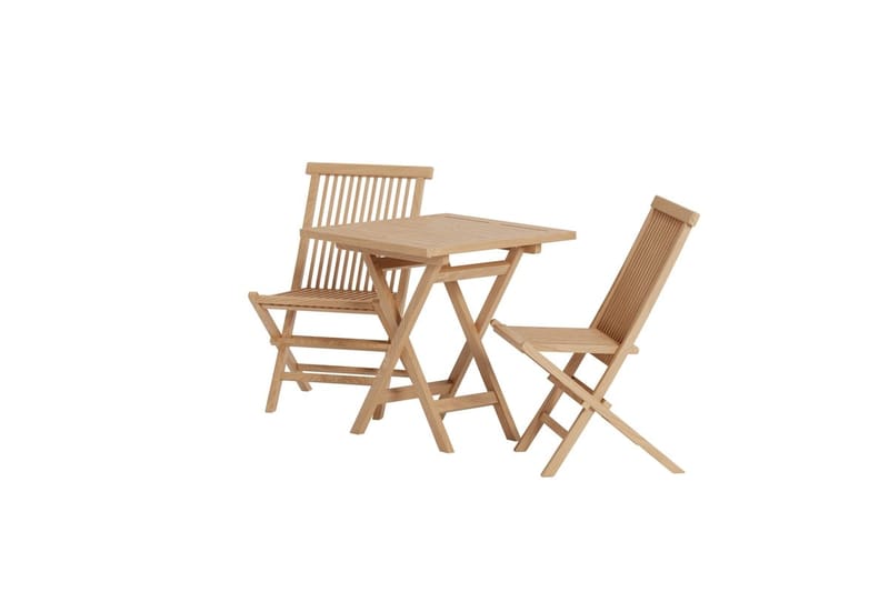 Cafébord Kenya 70 cm Utomhus med 2 Kenya Utestol Hopfällbar - Utemöbler - Balkong - Balkongmöbler - Balkonggrupper