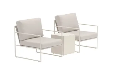 Cafégrupp Lissabon Utomhus - Beige - Utemöbler - Balkong - Balkongmöbler - Balkonggrupper