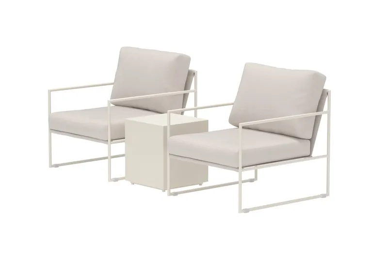 Cafégrupp Lissabon Utomhus - Beige - Utemöbler - Balkong - Balkongmöbler - Balkonggrupper