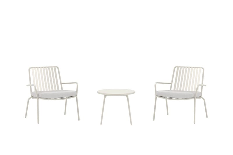 Cafégrupp Mykonos Utomhus - Vit - Utemöbler - Balkong - Balkongmöbler - Balkonggrupper