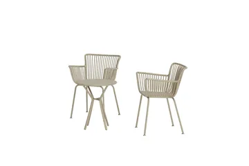 Cafégrupp Sifnos Utomhus - Beige - Utemöbler - Balkong - Balkongmöbler - Balkonggrupper