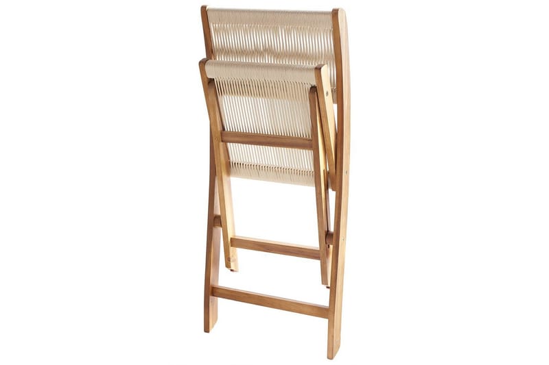 Cafégrupp Prossedi - Beige, ljust trä - Utemöbler - Balkong - Balkongmöbler - Balkonggrupper