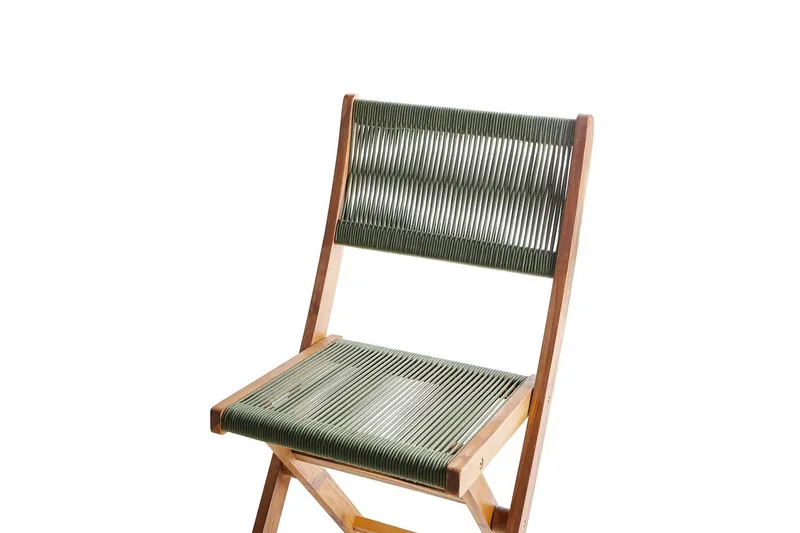 Cafégrupp Prossedi - Grönt, ljust trä - Utemöbler - Balkong - Balkongmöbler - Balkonggrupper