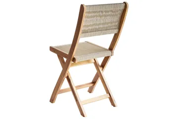 Cafégrupp Prossedi - Beige, ljust trä - Utemöbler - Balkong - Balkongmöbler - Balkonggrupper