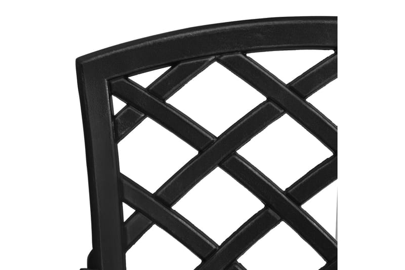 Caféset 3 delar gjuten aluminium svart - Svart - Utemöbler - Balkong - Balkongmöbler - Balkonggrupper