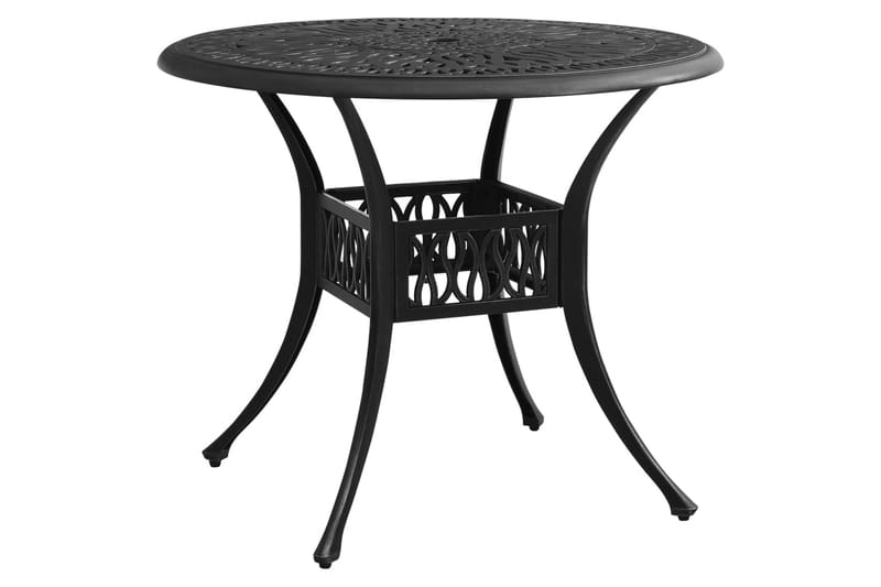 Caféset 3 delar gjuten aluminium svart - Svart - Utemöbler - Balkong - Balkongmöbler - Balkonggrupper