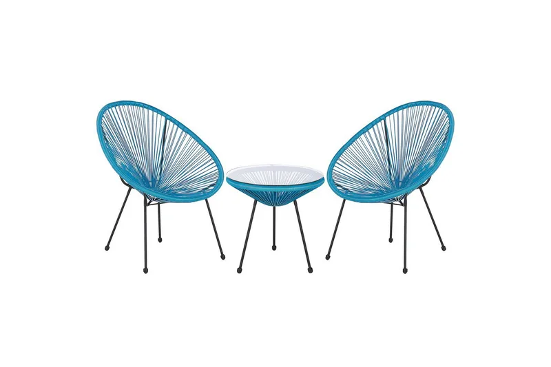 Cafeset Acapulco II Blå/Svart, Blå/Svart