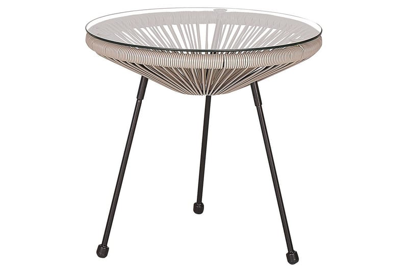 Cafeset Acapulco II Ljusgrå/svart - Ljusgrå/svart - Utemöbler - Balkong - Balkongmöbler - Balkonggrupper