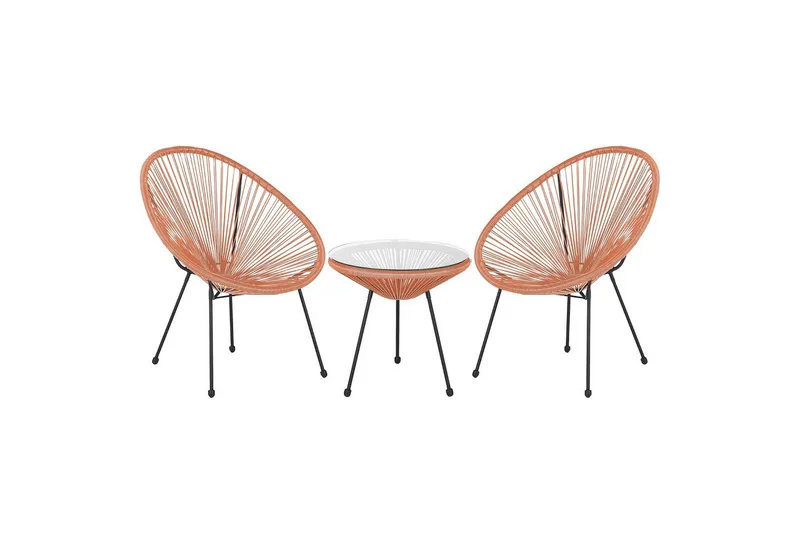 Cafeset Acapulco II Orange/Svart, Orange/Svart