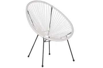 Cafeset Acapulco II Vit/Svart - Vit/Svart - Utemöbler - Balkong - Balkongmöbler - Balkonggrupper