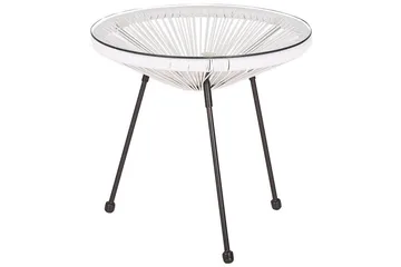 Cafeset Acapulco II Vit/Svart - Vit/Svart - Utemöbler - Balkong - Balkongmöbler - Balkonggrupper