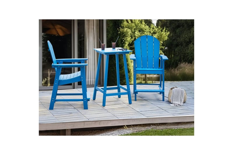 Cafeset Adirondack Blå - Blå - Utemöbler - Balkong - Balkongmöbler - Balkonggrupper