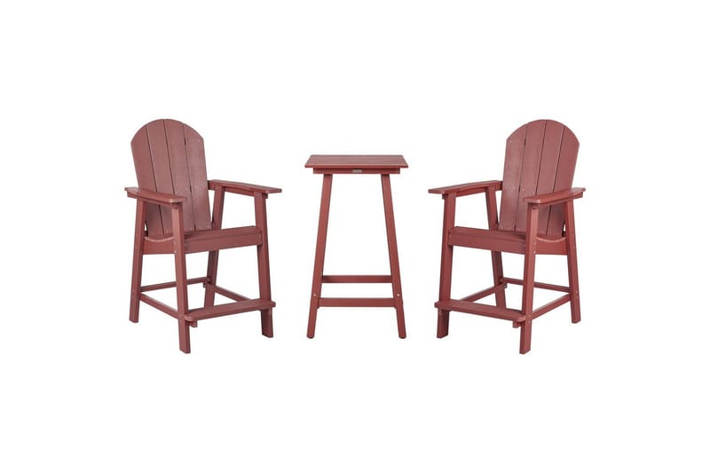 Cafeset Adirondack Röd, Röd