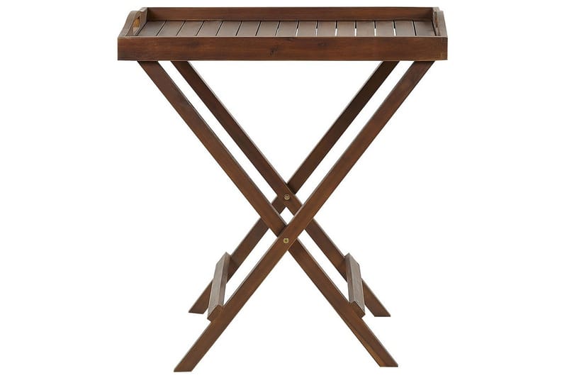 Cafeset Amantea med kuddar Mörk trä/blå - Mörk trä/blå - Utemöbler - Balkong - Balkongmöbler - Balkonggrupper