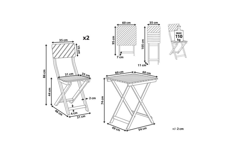 Cafeset Ardore - Utemöbler - Balkong - Balkongmöbler - Balkonggrupper