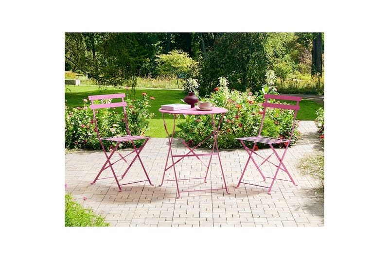 Cafeset Fiori Rosa - Rosa - Utem öbler - Balkong - Balkongmöbler - Balkonggrupper