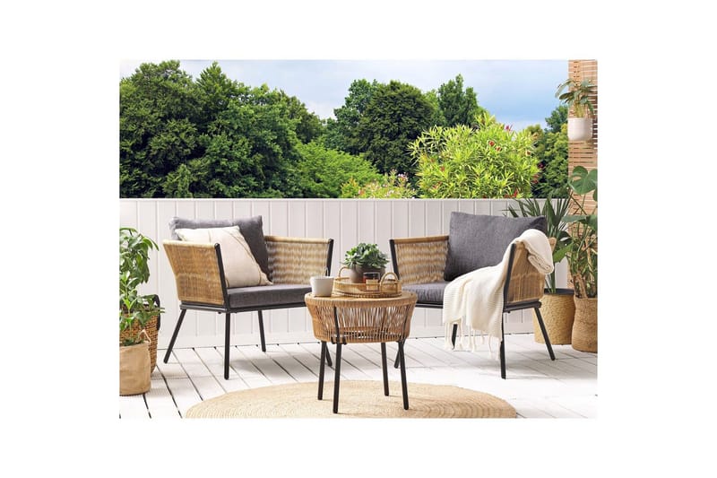 Cafeset Gargano Brun/grå - Brun/grå - Utemöbler - Balkong - Balkongmöbler - Balkonggrupper