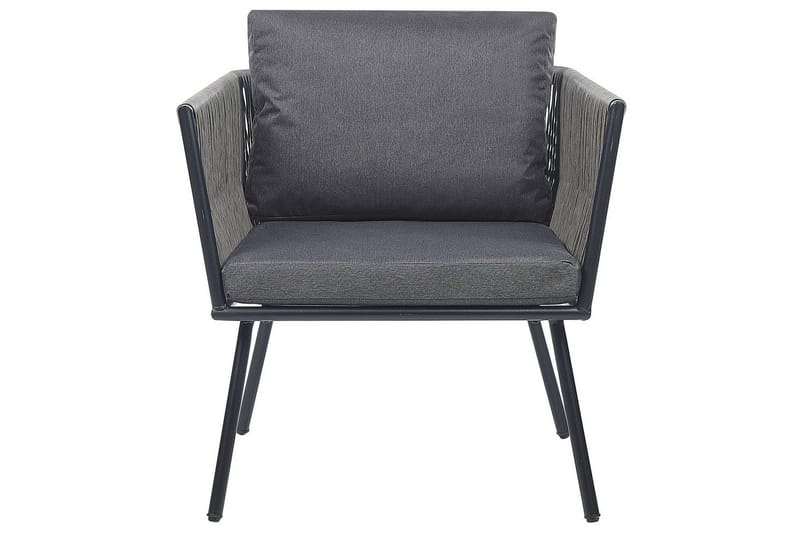 Cafeset Gargano Ljusgrå/svart - Ljusgrå/svart - Utemöbler - Balkong - Balkongmöbler - Balkonggrupper