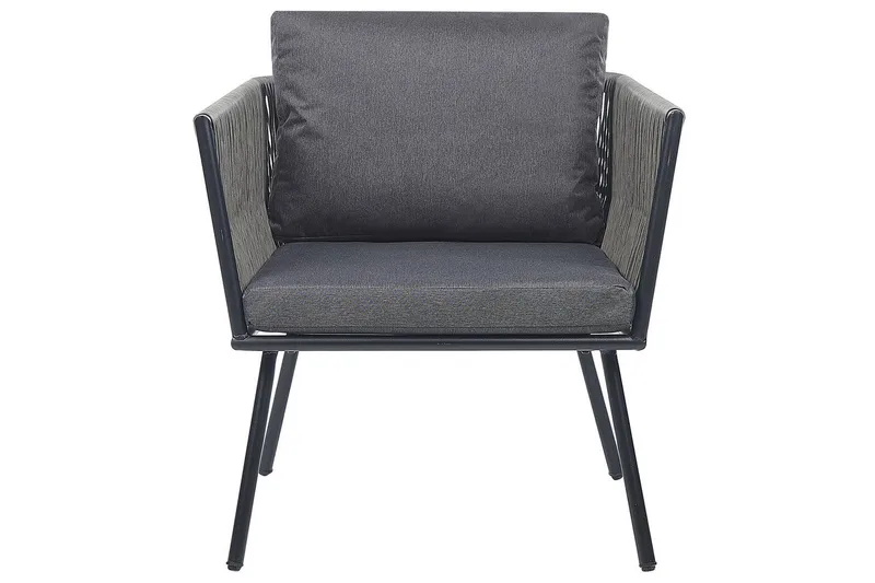 Cafeset Gargano Ljusgrå/svart - Ljusgrå/svart - Utemöbler - Balkong - Balkongmöbler - Balkonggrupper