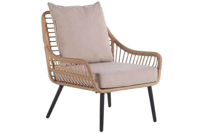 Cafeset Laureto Natur/Beige/Svart/Beige - Natur/Beige/Svart/Beige - Utemöbler - Balkong - Balkongmöbler - Balkonggrupper