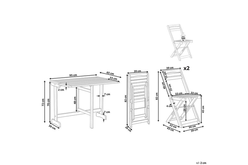 Cafeset Lenola - Utemöbler - Balkong - Balkongmöbler - Balkonggrupper
