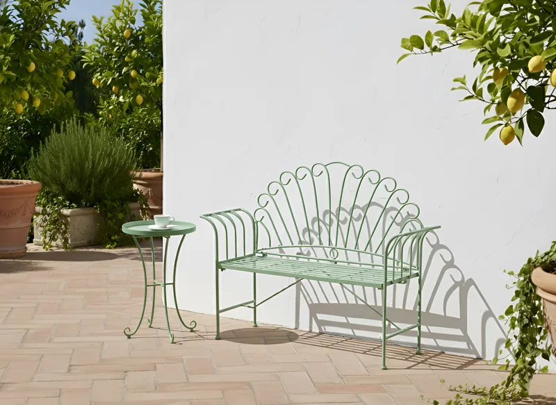 Caféset utomhus Cavinia Järn - Vit - Utemöbler - Balkong - Balkongmöbler - Balkonggrupper