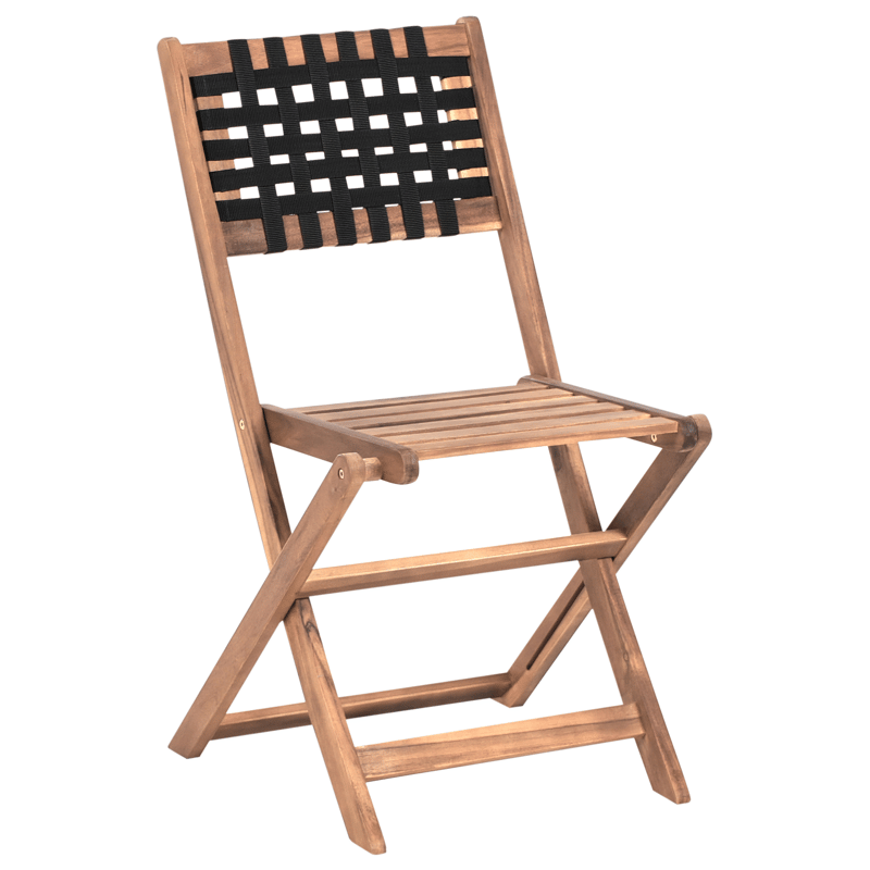 Caféset utomhus Coniolo Akaciaträ - Brun/Svart - Utemöbler - Balkong - Balkongmöbler - Balkonggrupper