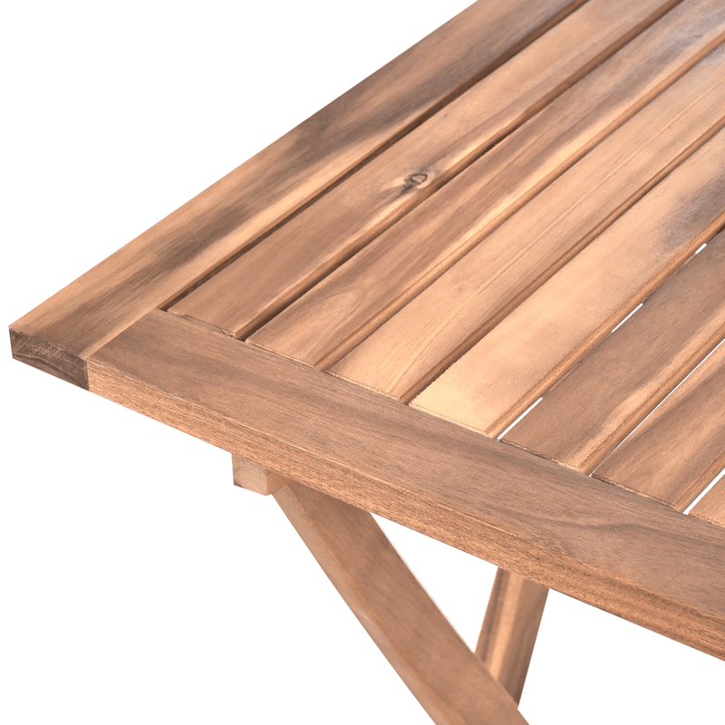 Caféset utomhus Coniolo Akaciaträ - Brun/Svart - Utemöbler - Balkong - Balkongmöbler - Balkonggrupper