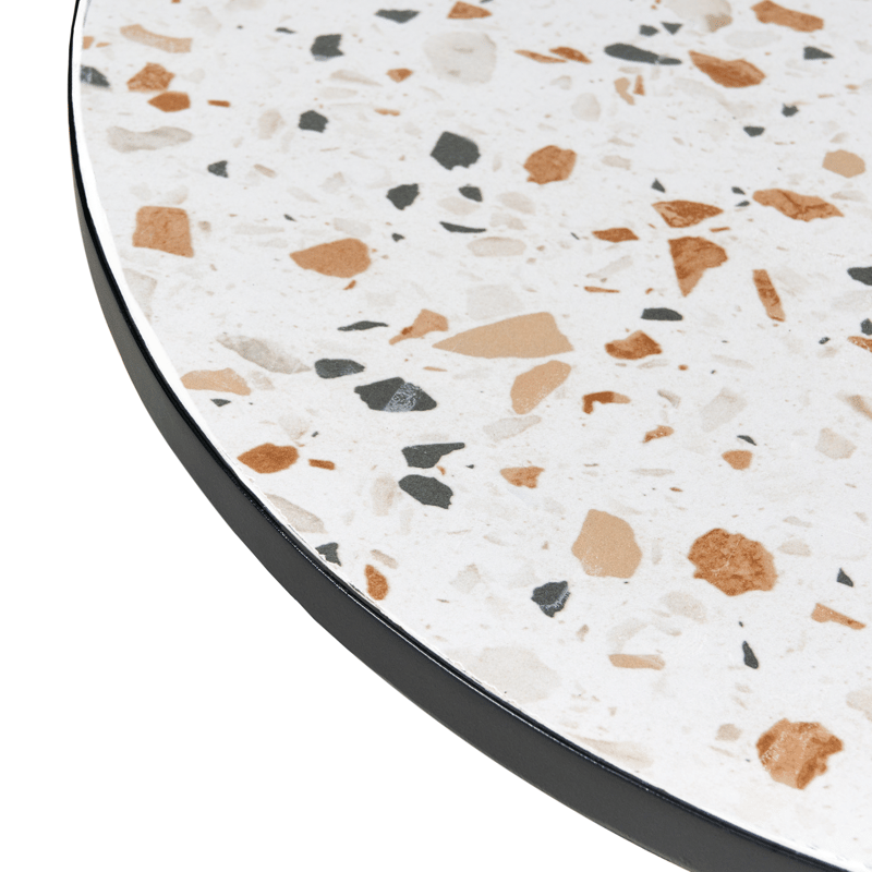 Caféset utomhus Fällbar Artena Järn - Svart/Vit - Utemöbler - Balkong - Balkongmöbler - Balkonggrupper