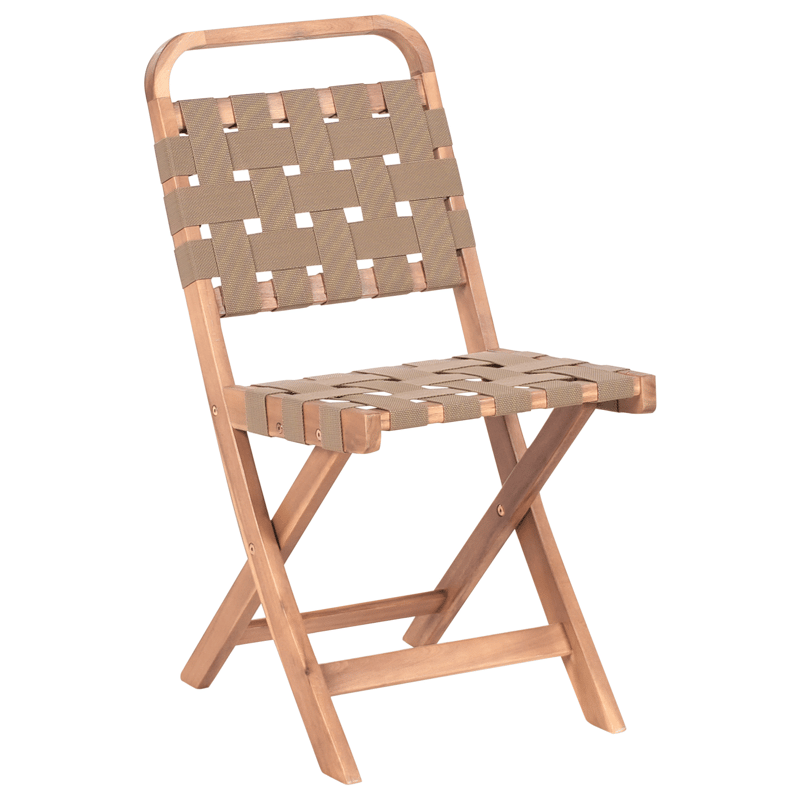 Caféset utomhus Fällbar Calciano Akaciaträ - Brun/Beige - Utemöbler - Balkong - Balkongmöbler - Balkonggrupper