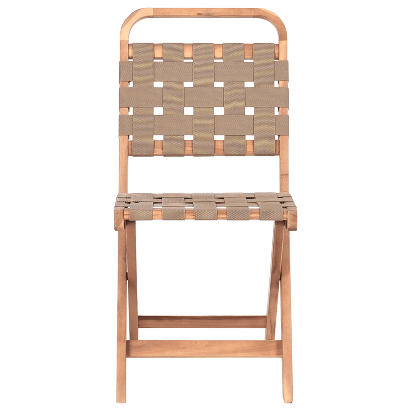 Caféset utomhus Fällbar Calciano Akaciaträ - Brun/Beige - Utemöbler - Balkong - Balkongmöbler - Balkonggrupper