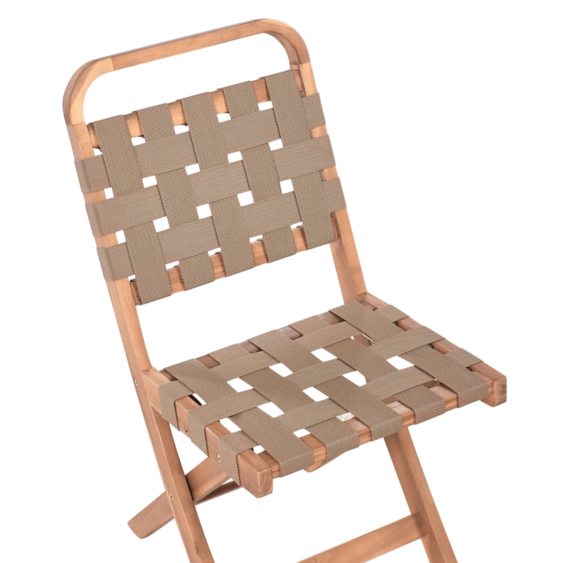 Caféset utomhus Fällbar Calciano Akaciaträ - Brun/Beige - Utemöbler - Balkong - Balkongmöbler - Balkonggrupper