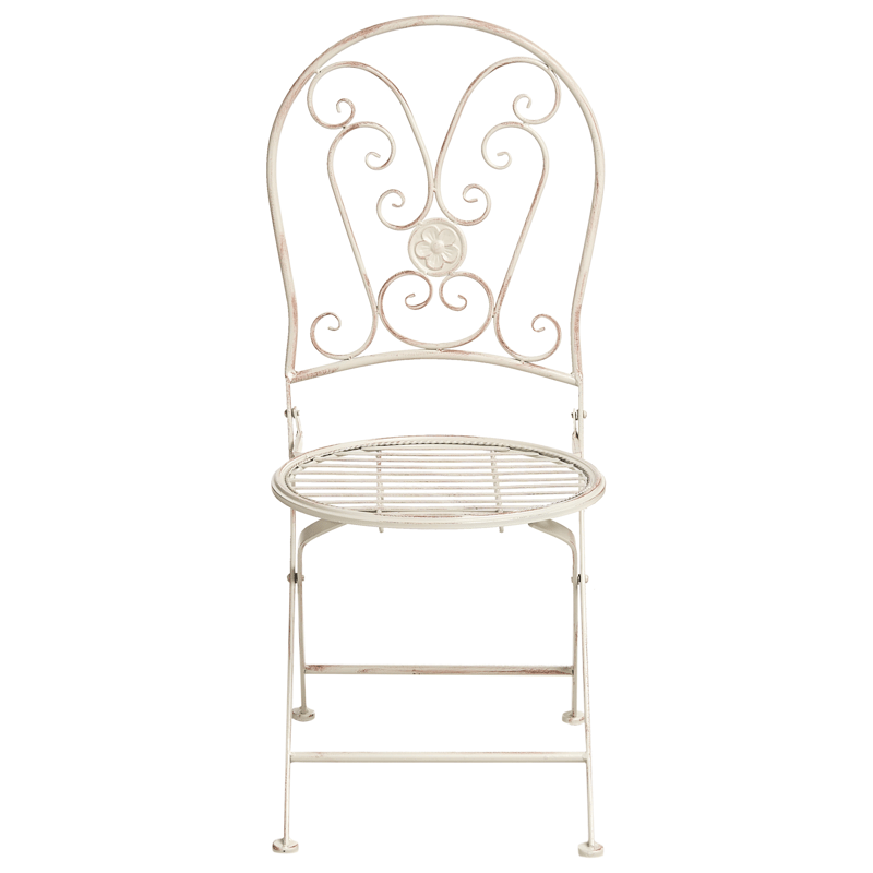 Caféset utomhus Fällbar Coggia Järn - Beige - Utemöbler - Balkong - Balkongmöbler - Balkonggrupper