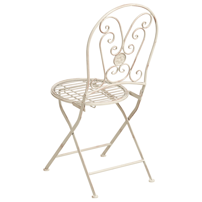 Caféset utomhus Fällbar Coggia Järn - Beige - Utemöbler - Balkong - Balkongmöbler - Balkonggrupper