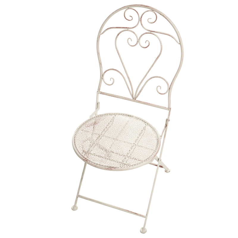 Caféset utomhus Fällbar Folelli Järn - Beige - Utemöbler - Balkong - Balkongmöbler - Balkonggrupper