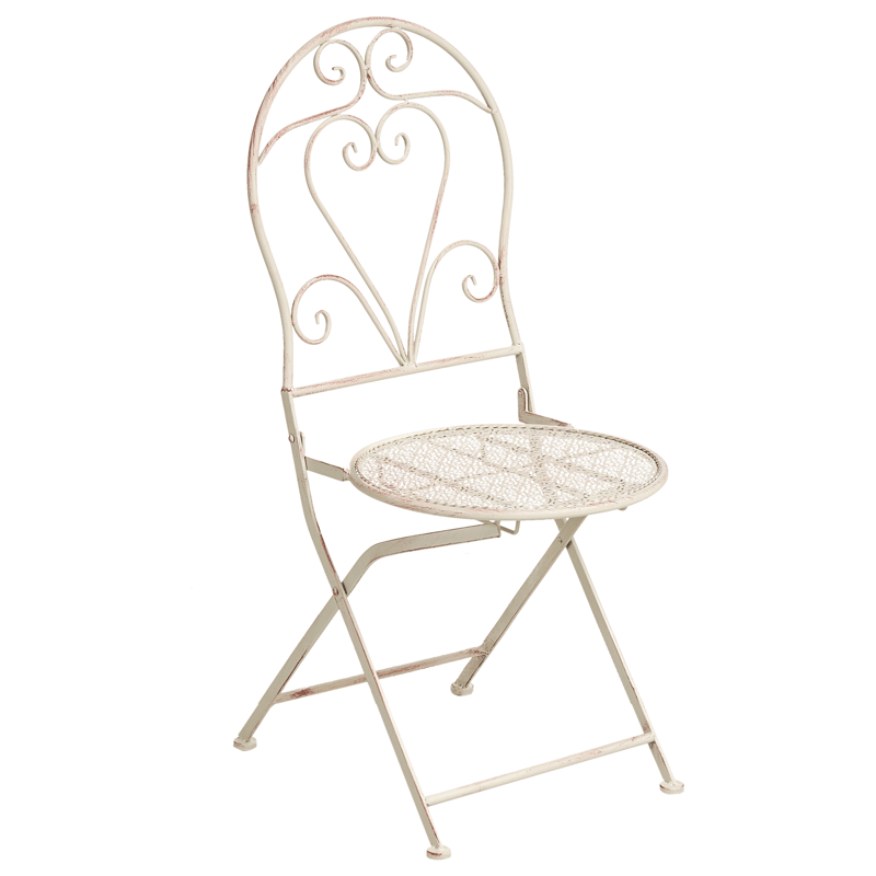 Caféset utomhus Fällbar Folelli Järn - Beige - Utemöbler - Balkong - Balkongmöbler - Balkonggrupper