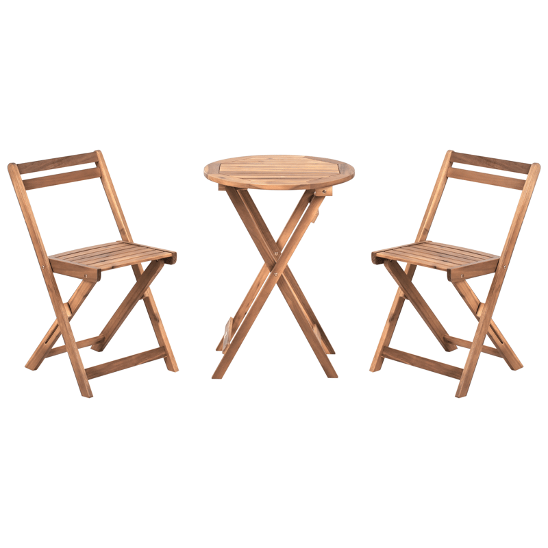 Caféset utomhus Fällbar Sacile Akaciaträ, Brun