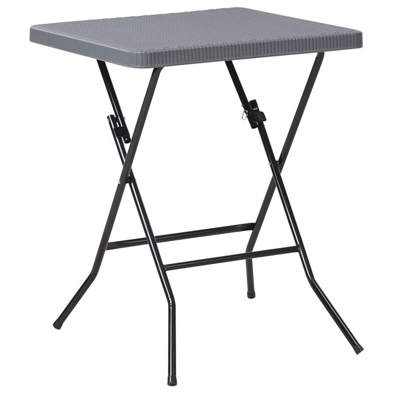 Caféset utomhus Fällbar Trappeto - Grå/Svart - Utemöbler - Balkong - Balkongmöbler - Balkonggrupper