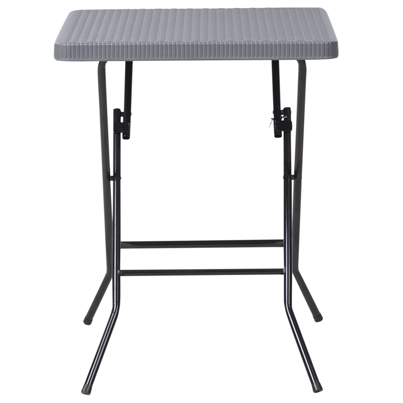 Caféset utomhus Fällbar Trappeto - Grå/Svart - Utemöbler - Balkong - Balkongmöbler - Balkonggrupper