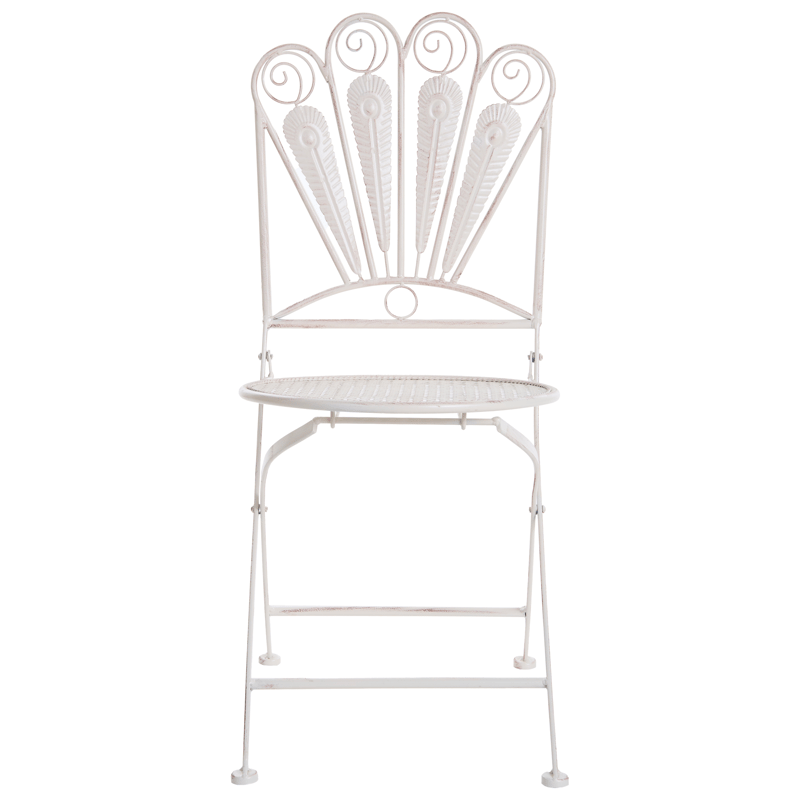 Caféset utomhus Fällbar Pavia Järn - Vit - Utemöbler - Balkong - Balkongmöbler - Balkonggrupper