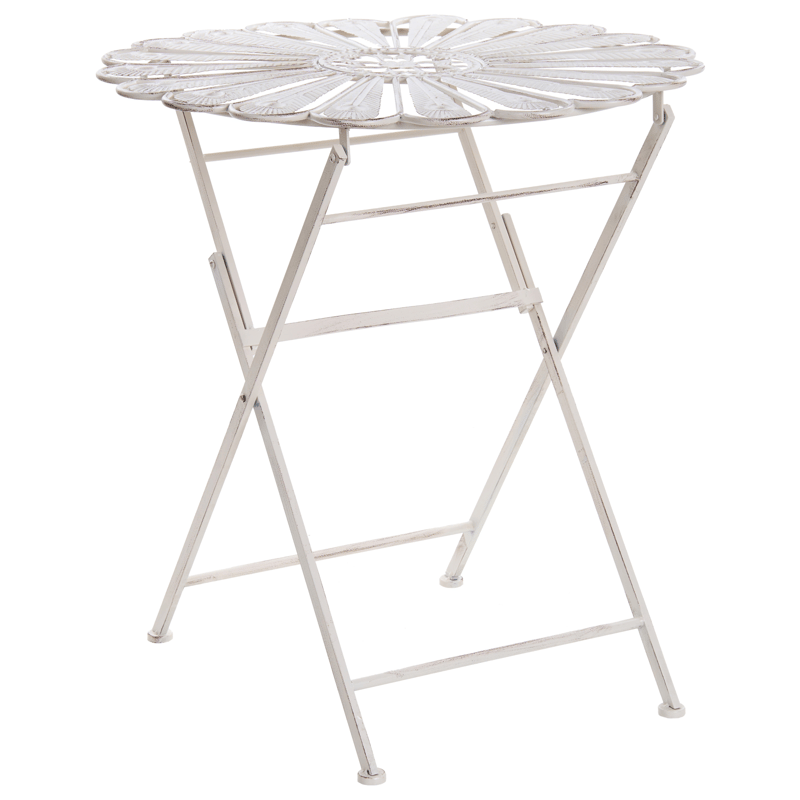 Caféset utomhus med Bänk Pavia Järn - Vit - Utemöbler - Balkong - Balkongmöbler - Balkonggrupper