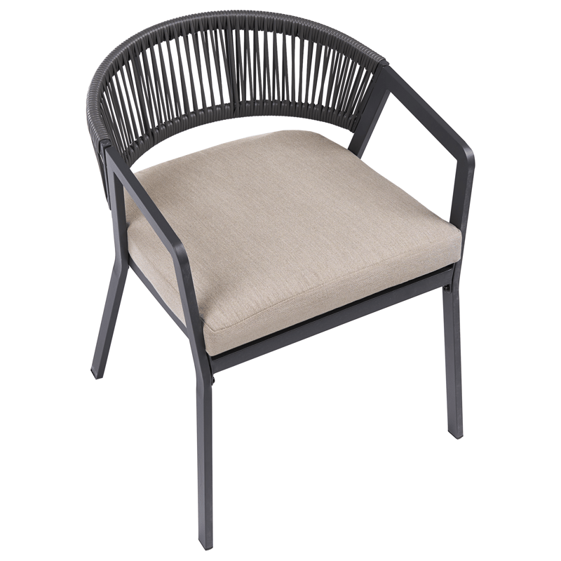 Caféset utomhus Muros Stål - Grå/Beige - Utemöbler - Balkong - Balkongmöbler - Balkonggrupper