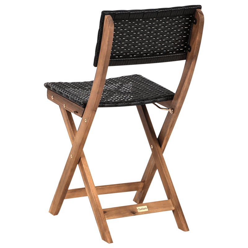 Caféset utomhus Rivarotta Akaciaträ - Brun/Svart - Utemöbler - Balkong - Balkongmöbler - Balkonggrupper