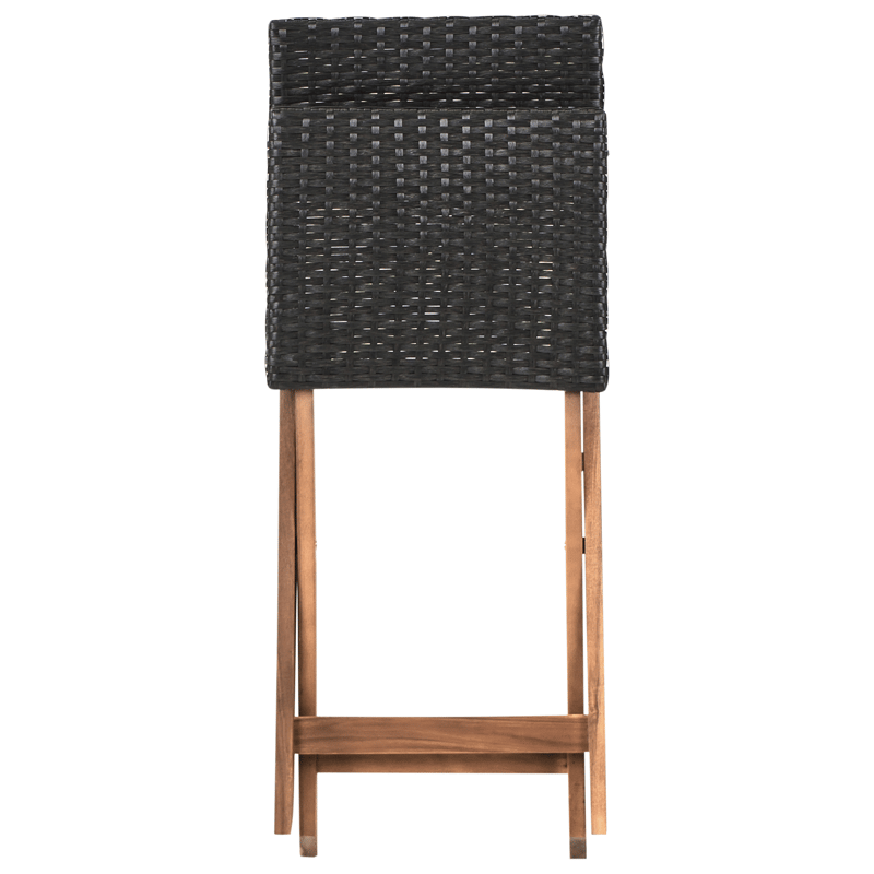 Caféset utomhus Rivarotta Akaciaträ - Brun/Svart - Utemöbler - Balkong - Balkongmöbler - Balkonggrupper