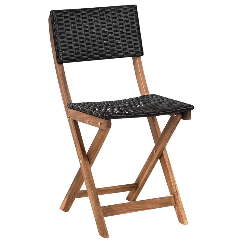 Caféset utomhus Rivarotta Akaciaträ - Brun/Svart - Utemöbler - Balkong - Balkongmöbler - Balkonggrupper