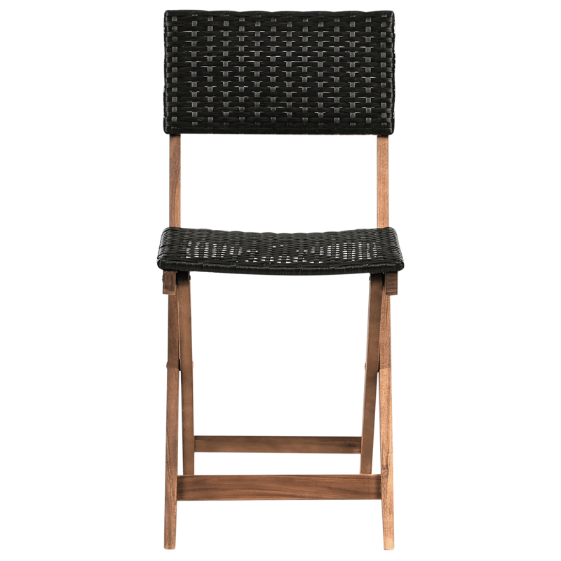 Caféset utomhus Rivarotta Akaciaträ - Brun/Svart - Utemöbler - Balkong - Balkongmöbler - Balkonggrupper