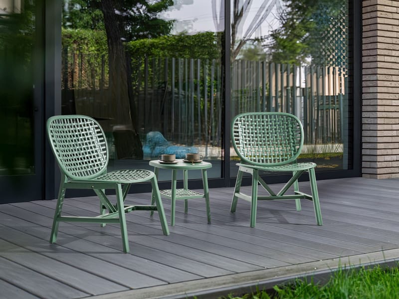 Caféset utomhus Sicelle - Grön - Utemöbler - Balkong - Balkongmöbler - Balkonggrupper