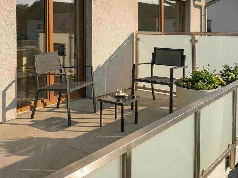 Caféset utomhus Tavoleto Stål - Mörkgrå - Utemöbler - Balkong - Balkongmöbler - Balkonggrupper