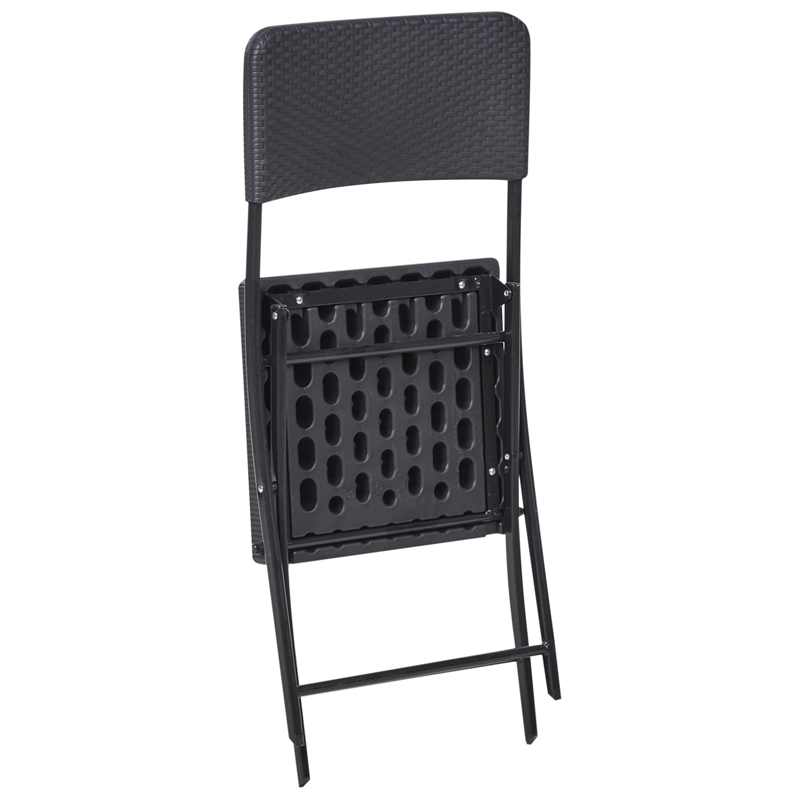 Caféset utomhus Trappeto - Svart - Utemöbler - Balkong - Balkongmöbler - Balkonggrupper