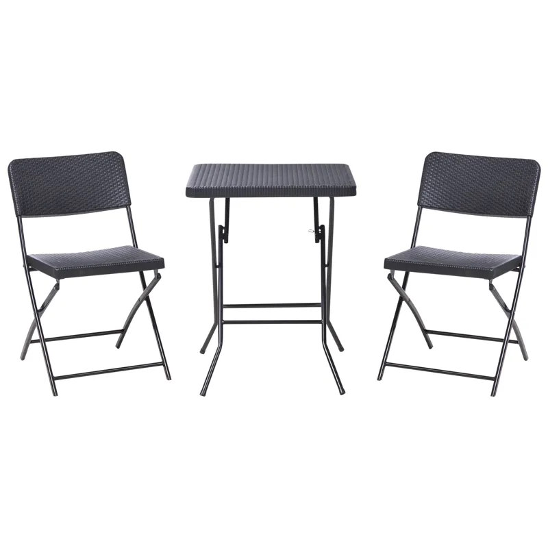 Caféset utomhus Trappeto, Svart